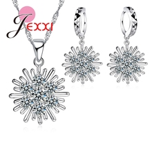 Charming Shinny Pendant Jewelry Set Personality Ball Design Party Accessory 925 Sterling Silver Necklace Earring 2024 - buy cheap