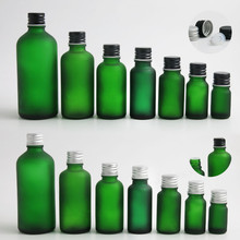 Garrafa de óleo essencial com vidro verde para congelamento, 200x10ml com tampas de alumínio preto prateado, recipientes cosméticos 100ml 50ml 30ml 20ml 15ml 2024 - compre barato