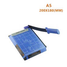 Cortadora de papel A5 azul y Metal, protector de pantalla de corte, máquina recortadora con Base de Metal, 3-5 hojas con rejilla 2024 - compra barato