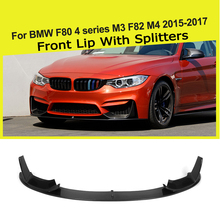 Carbon Fiber FRP Front Bumper Lip Splitters Spoiler Guard for BMW F80 M3 F82 F83 M4 Bumper 2014 - 2017 Tuning Parts 2024 - buy cheap