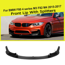 Aerofólio de fibra de carbono para para-choques dianteiro, frp, para bmw f80, m3, f82, f83, m4 bumper, 2011-2018, peças de ajuste 2024 - compre barato