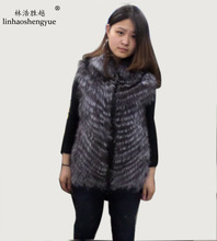 Linhaoshengyue Lapel Fox Fur Vest 2024 - buy cheap