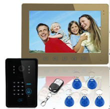 10"  Remote Control /ID Card/Password Intercom Video Door Phone Access Control System 2024 - buy cheap