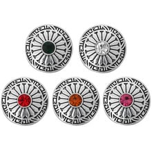 10pcs/lot New Snap Jewelry Rhinestone Vintage Flower Snaps Buttons Fit 18mm Snap Button Bracelets for Women Button Accessories 2024 - buy cheap