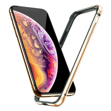 Funda parachoques para iPhone 11 Pro Max 12 Mini XS XR X SE 2020 8 Plus iPhone11, marco de Metal de aluminio de silicona, accesorios de lujo dorados 2024 - compra barato