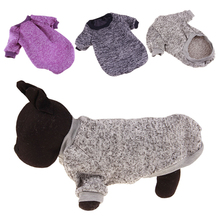 Однотонная теплая одежда для собак, зимний мягкий хлопковый свитер, одежда, пальто для щенка, для маленьких собак, костюм Чихуахуа для домашних животных 2024 - купить недорого