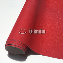 High Quality Bling Red Sandy Diamond Vinyl Film Sheet Bubble Free For Phone Laptop Skin Cover Size:1.52*30M 2024 - buy cheap