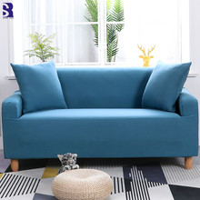 SunnyRain-fundas elásticas de sofá para sala de estar, cubiertas universales gruesas de Color sólido, para Loveseat, 1 pieza 2024 - compra barato