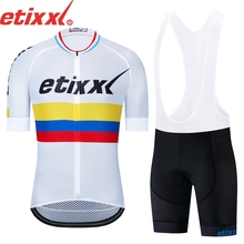 Team etixxl-camisetas de Ciclismo, Ropa de secado rápido, conjuntos de gel con pechera, uniformes de Ciclismo, Maillot deportivo, n. ° 8, 2021 2024 - compra barato