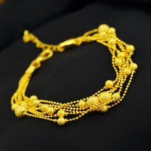 Beautiful Multilayers Lucky Beads Chain Bracelet  Yellow  Fashion Women Jewelry 2024 - buy cheap