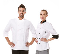 Fashionable Unisex Chef's Uniform,Breathable Fabrics,Chef Jackets Chef Kitchen Long Sleeve Work Wear Chef service Free Shipping 2024 - buy cheap