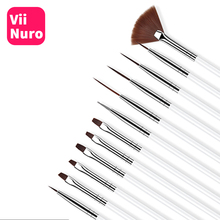 ViiNuro Nail Art Painting Nail Brush For Manicure Pen Flower Liner Drawing Acrylic UV Gel Polish 3D Tips Design Tools DIY Set 2024 - buy cheap
