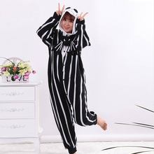 Skeleton Jack Onesies Pajamas Unisex Sleepsuit Adults Cartoon Cosplay Costumes Animal Sleepwear 2024 - buy cheap