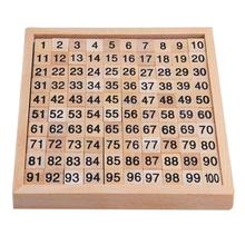 Wooden Toys Hundred Board Montessori 1-100 Consecutive Numbers Wooden Educational Game for Kids 2024 - buy cheap