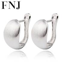 FNJ 925 Silver Stud Earring Handmade Drawing S925 Sterling Silver Earrings for Women Jewelry 2024 - buy cheap