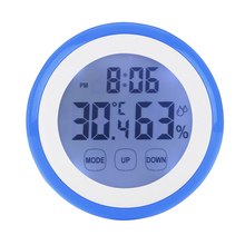 LCD Backlight Clocks Plastic Digital Temperature Humidity Time Function Mini Wall Clock Indoor Weather Station Meter Tester 2024 - buy cheap