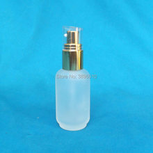 30ml Essential oil bottle glass bottle Water agent emulsion Golden extrusion pump Empty bottles F1136 2024 - buy cheap