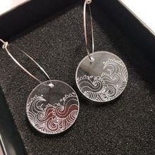Fashion Trendy Jewelry Transparent Acrylic Round Sea Wave Dangle Earrings For Women 2024 - buy cheap