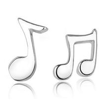 Musical Note Stud Earrings For Women Earring Earings Silver color plated Jewelry Earing Brincos Brinco Oorbellen Pendientes F435 2024 - buy cheap