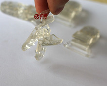 Clip de plástico para chupete de bebé, Clips de plástico de 100 KAM, color transparente, 20 mm 2024 - compra barato