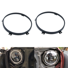 A Pair 7" Car Front Headlight Lamp Install Support Mount Brackets Metal Exterior Holder For Jeep Wrangler JK TJ 2024 - buy cheap