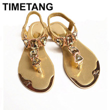 TIMETANG-Sandalias a la moda para mujer, zapatos femeninos con diamantes de imitación, de estilo veraniego, 2018 2024 - compra barato