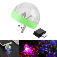 Mini USB Disco Light Crystal Magic Ball Portable Stage Home Party Colorful Light Karaoke LED Decorations Party Effect Light 2024 - buy cheap