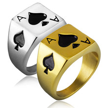 Мужское кольцо для покера в стиле хип-хоп, 2 цвета 2024 - купить недорого