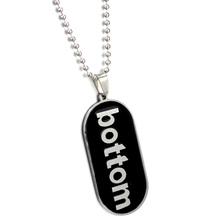 youe shone Gay Pride Bottom Comical Jewelry Dog Tag Necklace 2024 - buy cheap