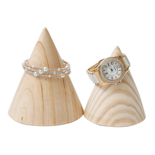 Soporte de madera para pulsera de reloj, cono sin terminar, x 8cm 9,2, soporte para presentación de joyería, Organizador 2024 - compra barato