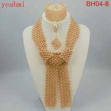 Juego de joyas con cuentas de estilo africano, juego de joyas con cuentas de gran tamaño, estilo africano, boda nigeriana, juego de joyas con cuentas BH04-1 2024 - compra barato