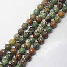Free shipping! Wholesale 39pcs.10mm Beautiful Green Opal Round Loose Beads 15" 2024 - buy cheap