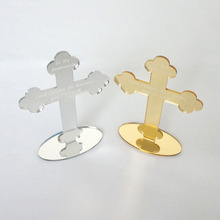 Cruz de espejo para mesa, accesorio personalizado de 12cm de alto, la oración de Dios bendice el Señor para bautizo y bautismo, casa en movimiento, 10 Uds. 2024 - compra barato