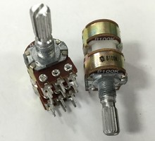 1 Piece 16 type potentiometer Four channels B100K*4 axis length 20MM power amplifier multi-channel volume potentiometer 2024 - buy cheap