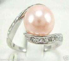 Anillos de perlas de concha rosa, joyería, gran oferta, nuevo estilo, tallas 8,9,6, 7 2024 - compra barato