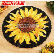 Kits de marca REDIY LADIY de costura con aguja de lengüeta para alfombra, tapiz de pared de otoño, girasoles, alfombra de suelo preimpresa de lona para cojín, Alfombra de mosaico 2024 - compra barato