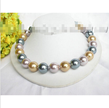 Free shipping >>>>>>AAA 16mm Multi-color south sea shell pearls necklace 2024 - buy cheap