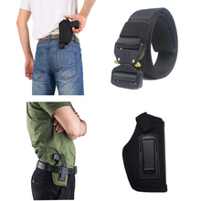 Accesorios para pistola de caza, funda de pistola táctica + cinturón táctico militar compacto/subcompacto, funda de cinturón para pistola 2024 - compra barato