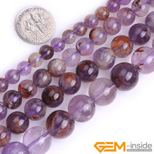 Natural Amethysts Ghost Quartzs Stone Round Semi Precious Bead For Jewelry Making Strand 15" DIY Jewelry Making Beads 6mm 8mm 2024 - buy cheap