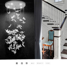 Lustre borboleta em acrílico estilo nórdico, decoração de mesa, para varanda, vaso de escada simples, vestimenta, bar, cabeceira, led 2024 - compre barato