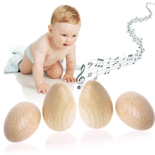 Maracas de ovos musicais de percussão de madeira, brinquedos para crianças, presentes divertidos, 1 peça 2024 - compre barato