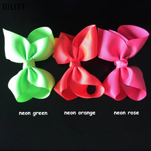 Wholesale 500pcs/lot 4.5*2.8 inch Grosgrain Ribbon Bow Girl Bowknot Pinwheel Hair Accessories Neon Color Available H0264 2024 - buy cheap