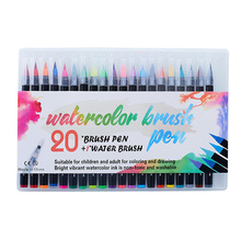 20 Colors Brush pens School art supplies Markers Pens Drawing Painting permanent Coloring Books Manga Calligraphy 2024 - buy cheap