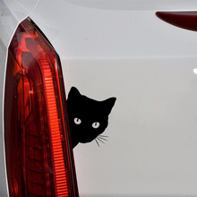 Creative Black Cat Face Car Decors Stickers Automotive Decal Car Window Decals Decoration Reflective Sticker Automotive Decal 2024 - buy cheap
