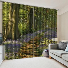 Customize any size 3D Curtains Flowering woods window curtains Living room bedroom kitchen curtain blackout window 2024 - buy cheap