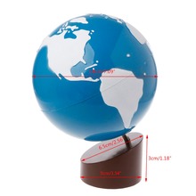 Montessori Geography Material Globe Of World Parts Kids Early Learning Toy 2024 - buy cheap