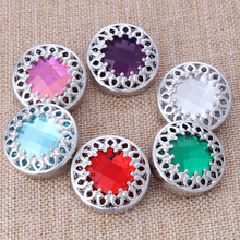 Lote de 6 unidades de joyería de 18mm con botón a presión, joyería colorida con flores de 18mm, compatible con pulsera, abalorio, ZA1240 2024 - compra barato