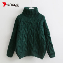 AECU Female Turtleneck Sweaters Winter Jumpers For Women Office Lady Twist Warm Sweaters Female Oversized Pull Femme Hiver 2024 - buy cheap