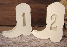 Placas de mesa de cowboy personalizadas, decoração de mesa de casamento e aniversário, placas em branco para local e nome 2024 - compre barato
