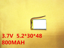 (10 peças/lote) 3.7 V 523048 800 mah bateria de lítio-ion bateria de polímero de qualidade de produtos de qualidade de autoridade de certificação CE FCC ROHS 2024 - compre barato